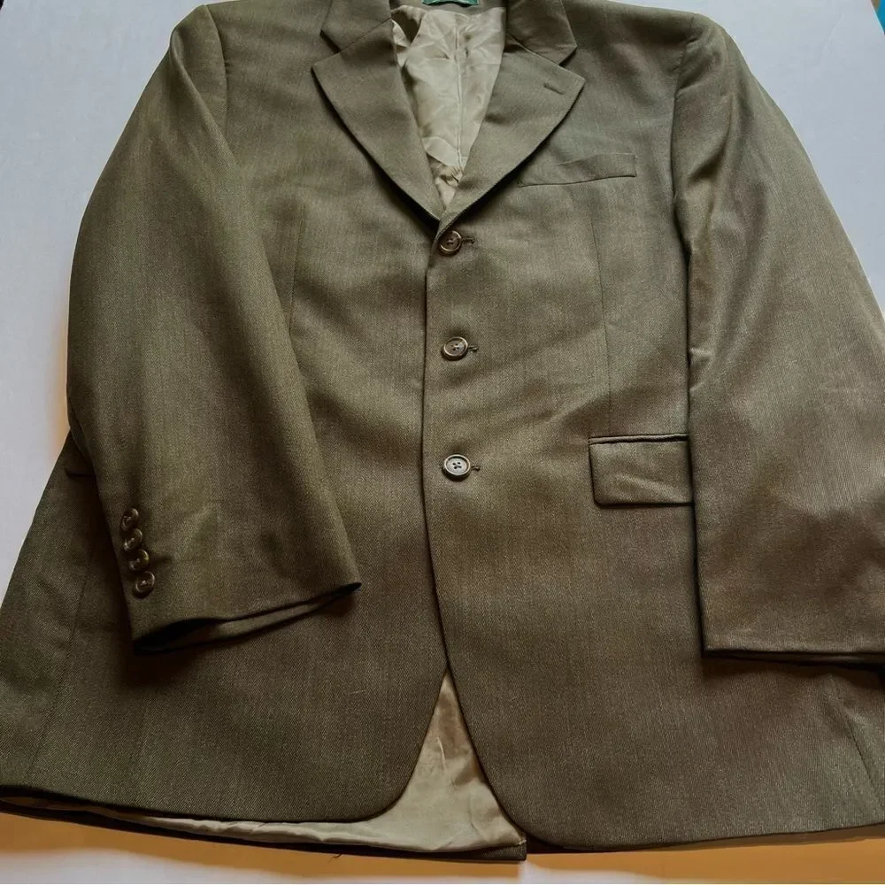 Chaps Ralph Lauren Men's Wool Sport Coat Olive Green Size 41R